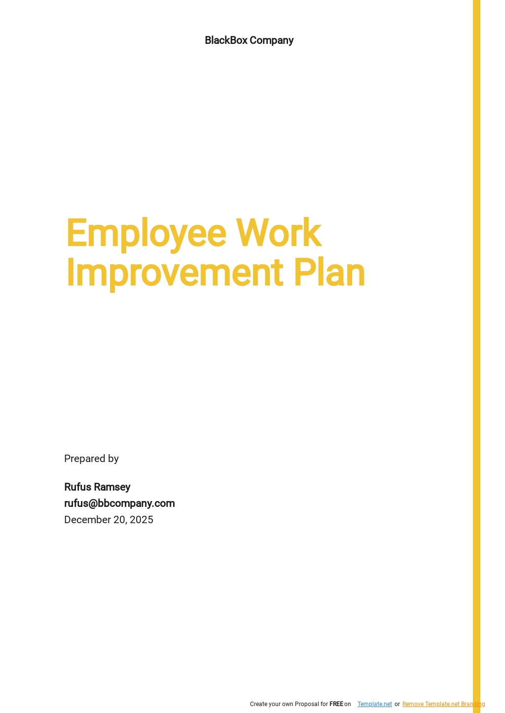 Employee Work Improvement Plan Template.jpe