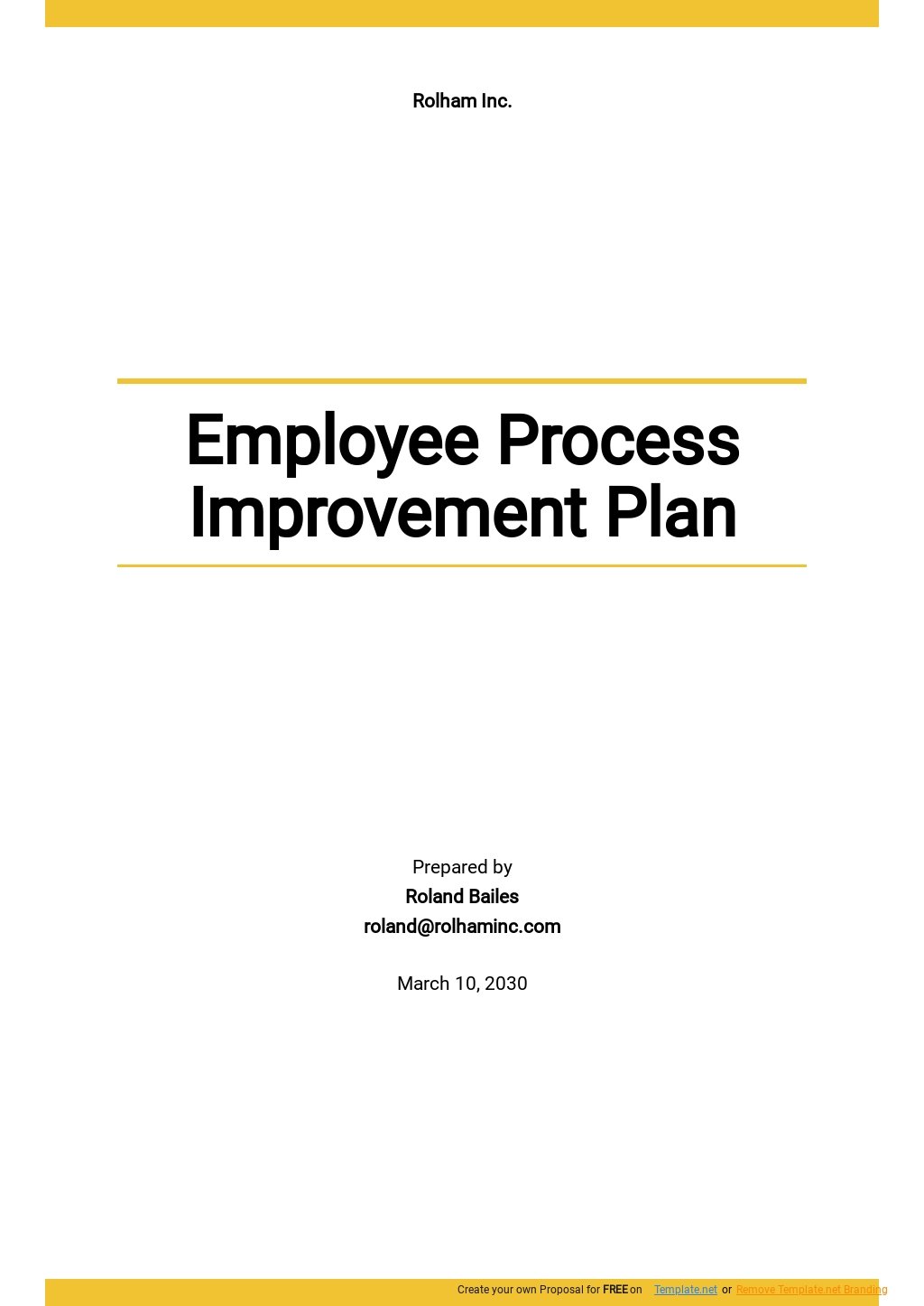Sample Employee Process Improvement Plan Template.jpe