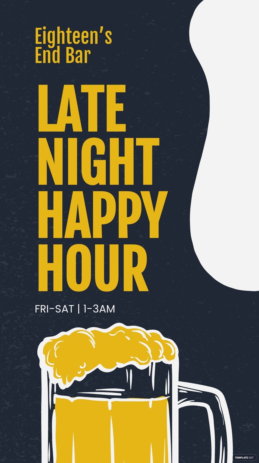 Free Late Night Happy Hour Whatsapp Post Template