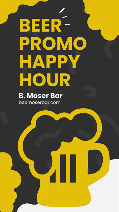 Free Happy Hour Beer Promotion Instagram Story Template to Edit Online