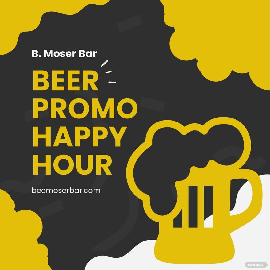 Happy Hour Beer Promotion Linkedin Post Template