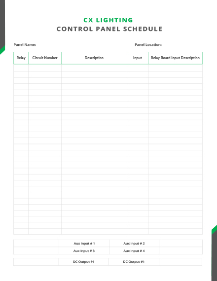 Free SWB Panel Schedule Template: Download 128+ Schedules in Word ...