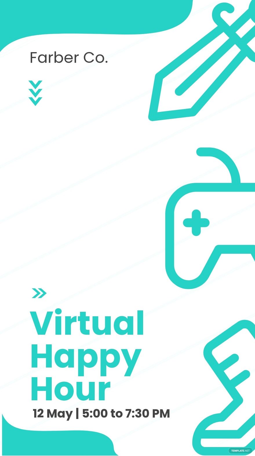 Virtual Happy Hour Snapchat Geofilter Template