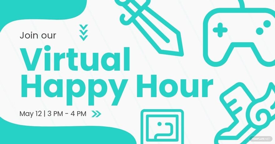 Free Virtual Happy Hour Facebook Post Template