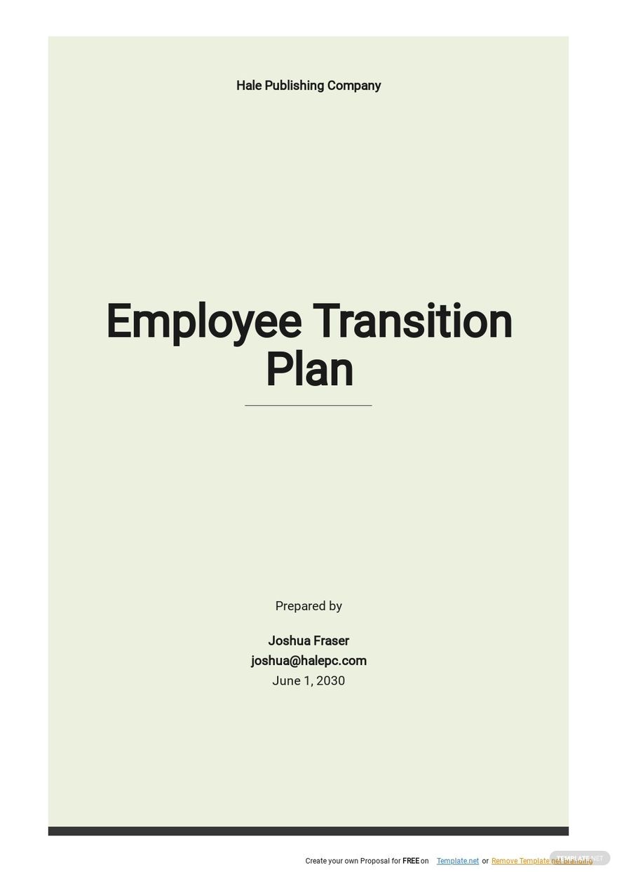 Employee Transition Plans Templates Documents, Design, Free, Download