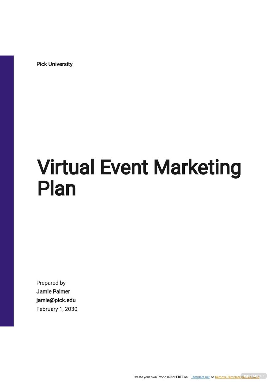 Free Virtual Event Marketing Plan Template