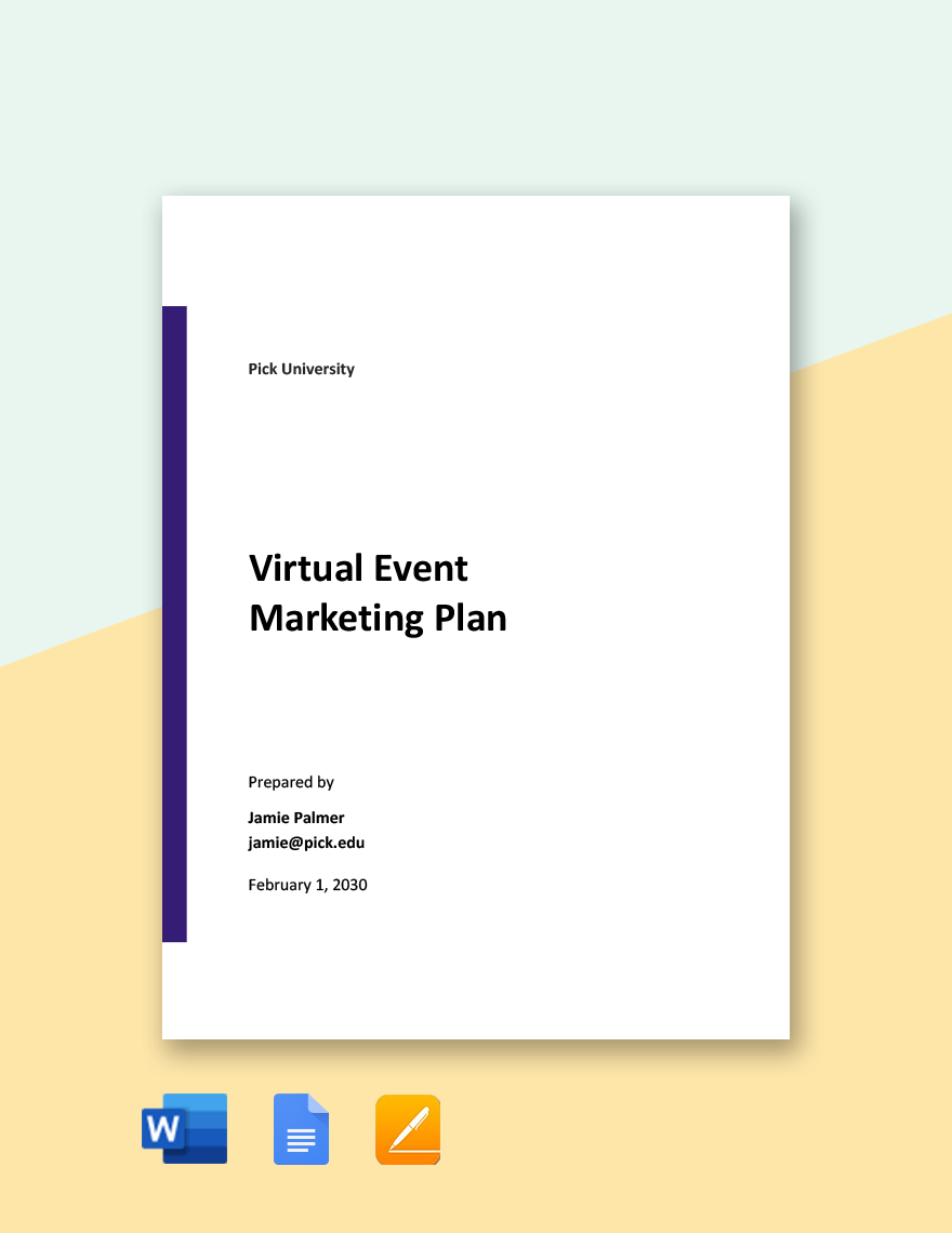 Virtual Event Marketing Plan Template