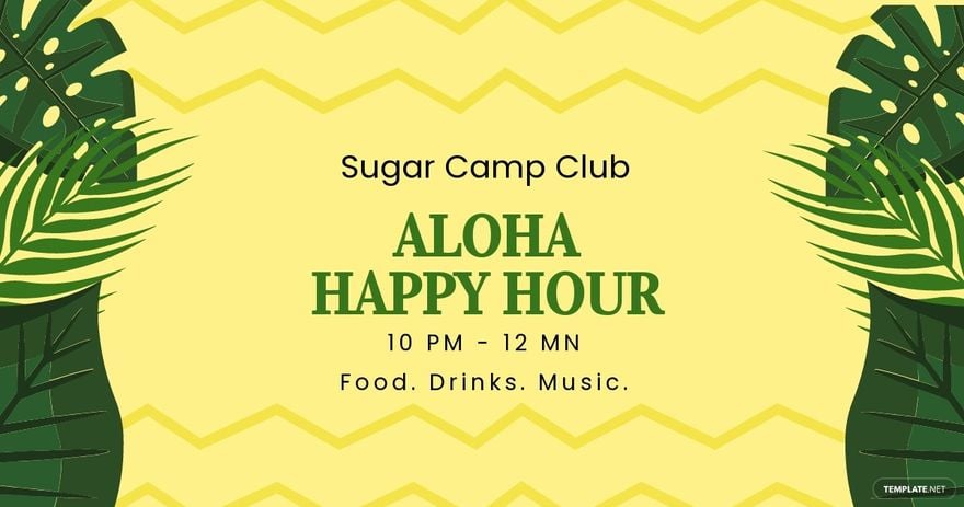 Free Happy Hour Event Facebook Post Template