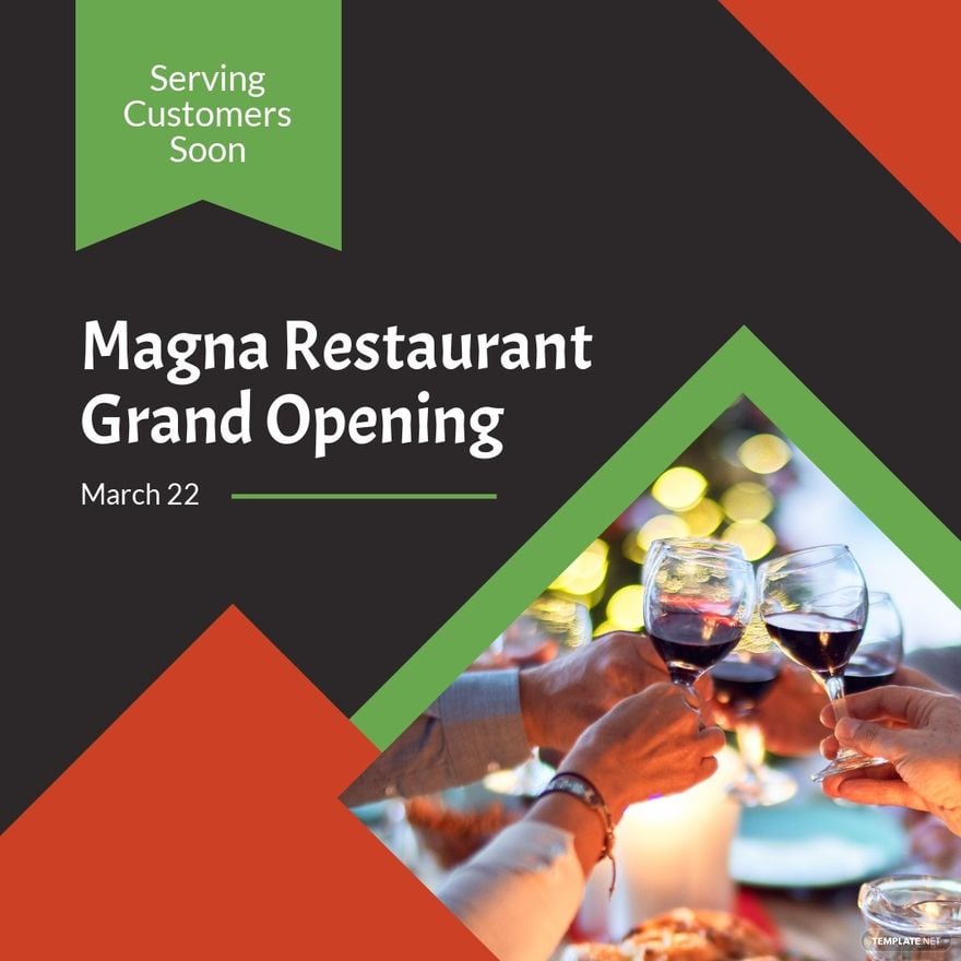 Restaurant Grand Opening Instagram Post Template