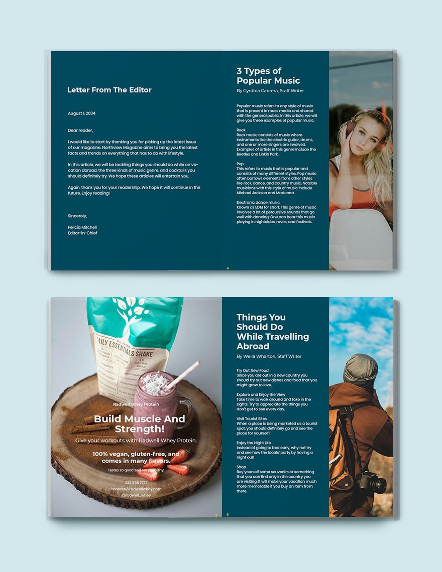 Clean Lifestyle Magazine Template