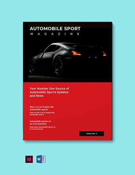 automobile sport magazine template