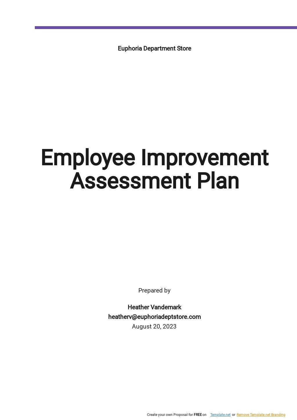 Sample Employee Improvement Plan Template.jpe