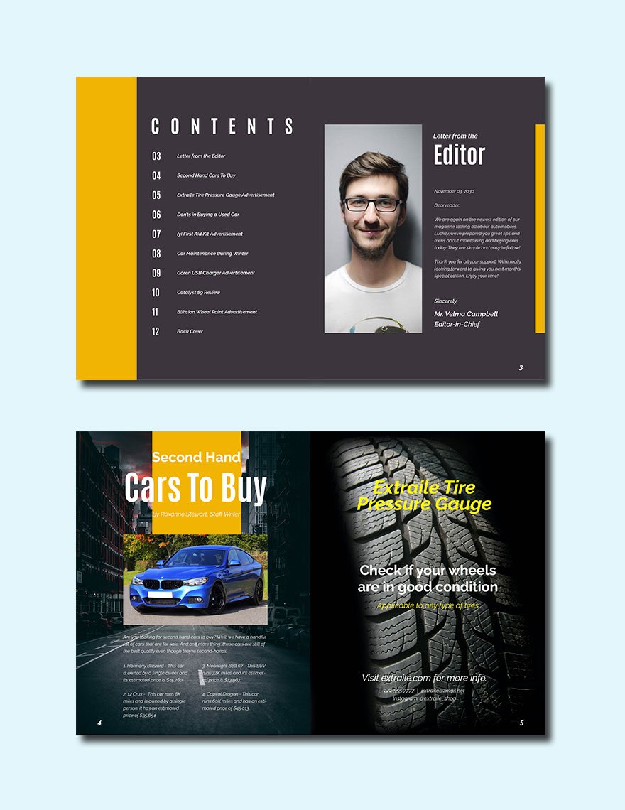 Editable Auto Trader Magazine Template