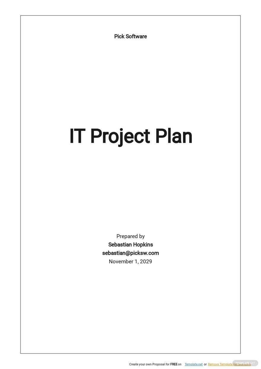FREE IT Project Plan Template in Google Docs Template net
