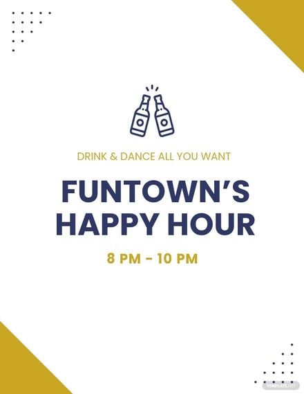 Free Happy Hour Advertisement Flyer Template