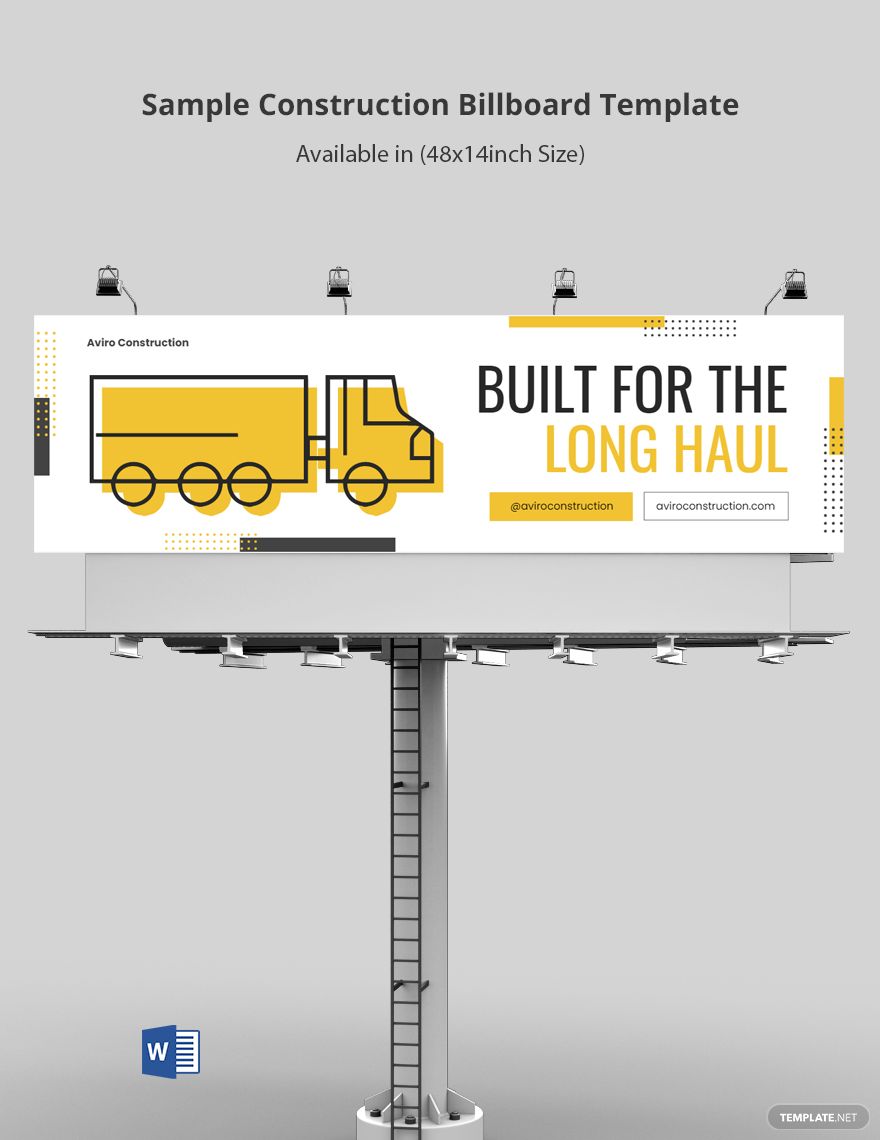 Free Sample Construction Billboard Template