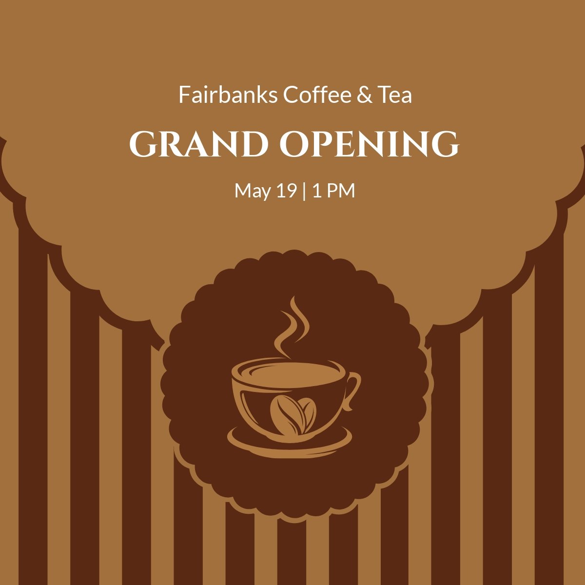 Coffee Shop Grand Opening Linkedin Post