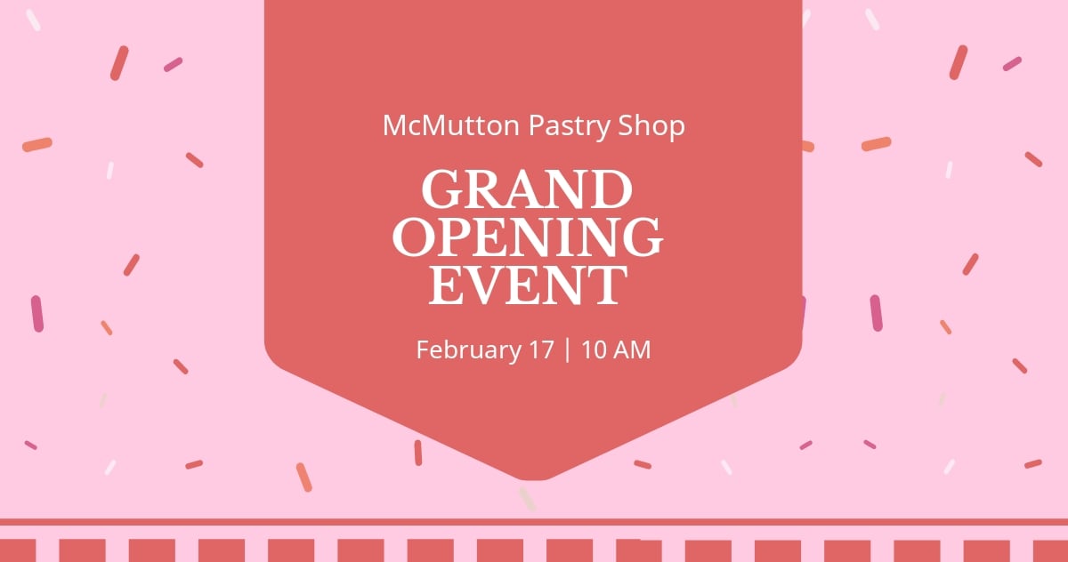 Free Grand Opening Event Facebook Post Template