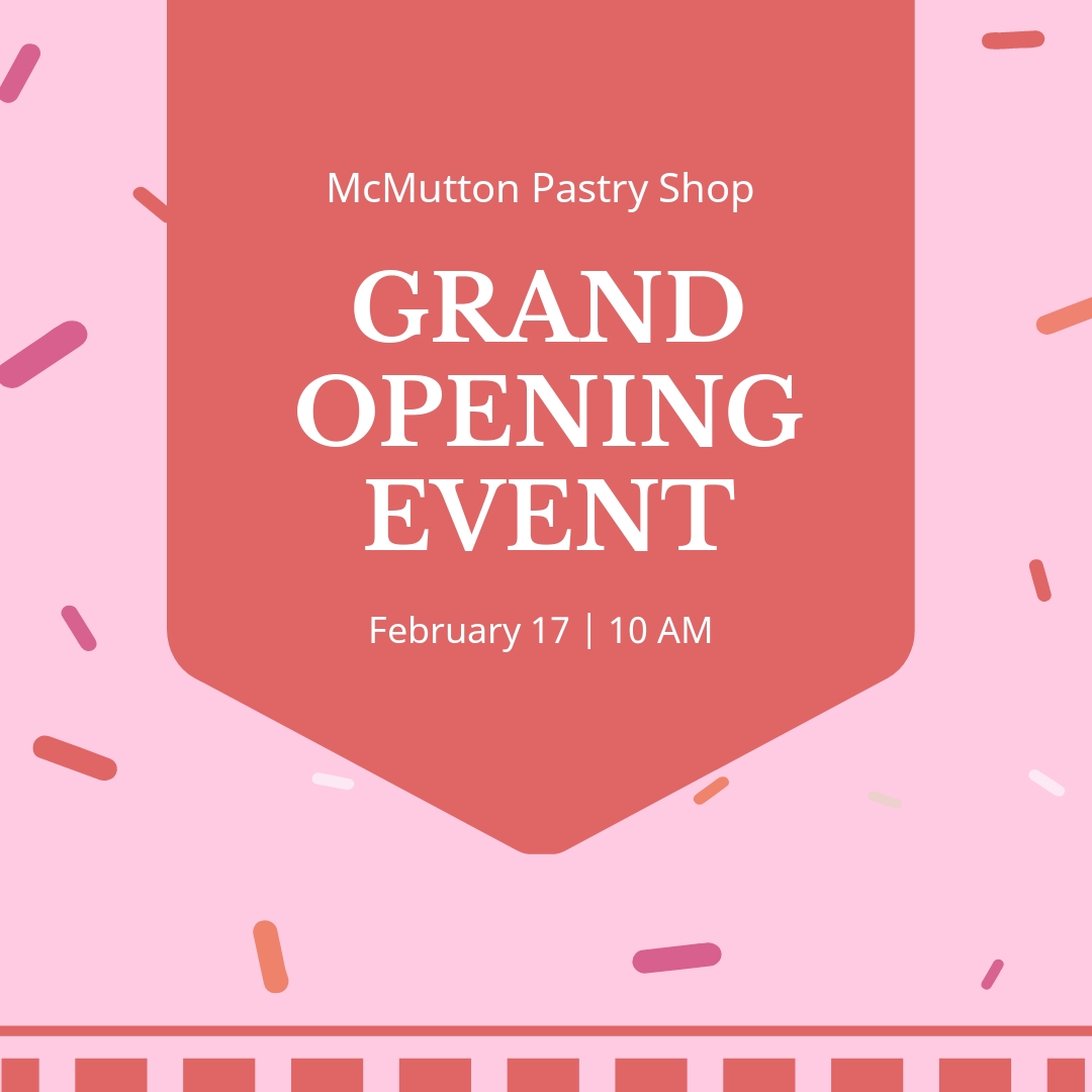 Grand Opening Event Instagram Post