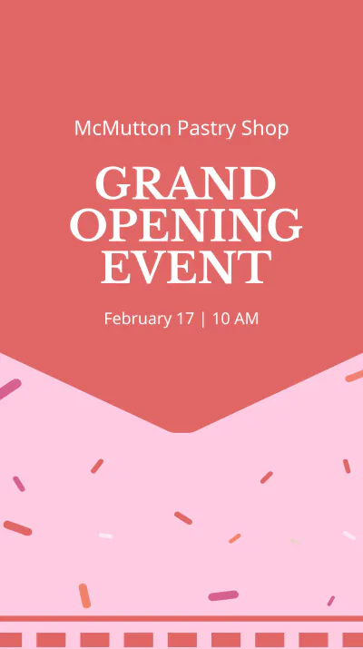 Free Grand Opening Event Instagram Story Template to Edit Online