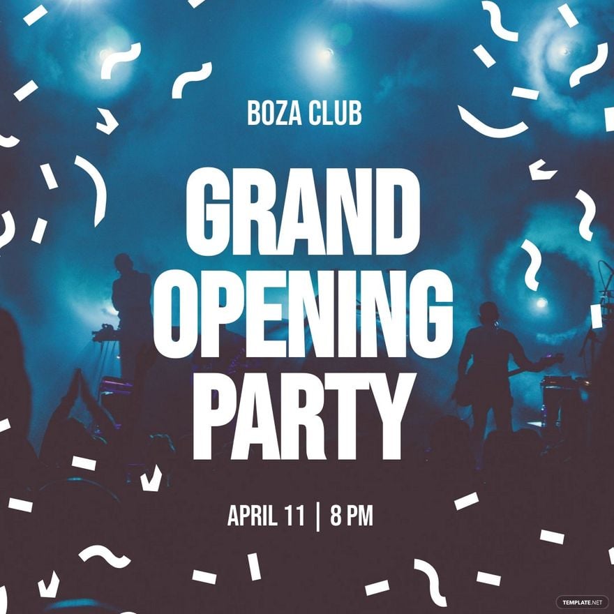 Grand Opening Party Linkedin Post Template