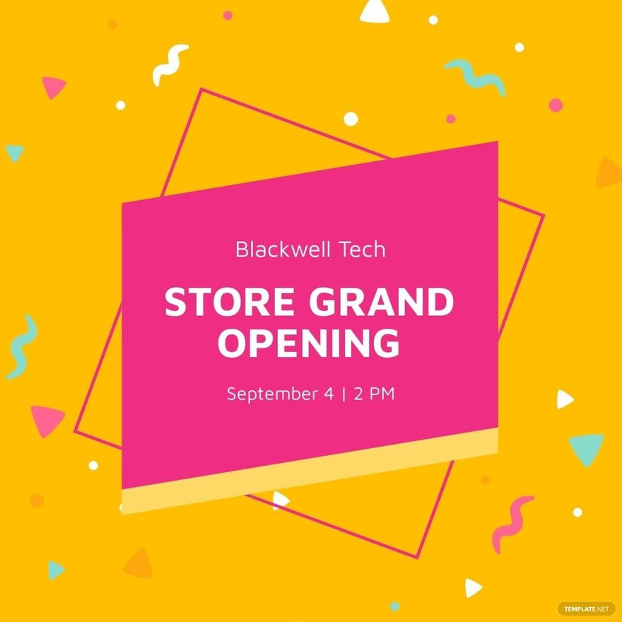 Store Grand Opening Instagram Post Template