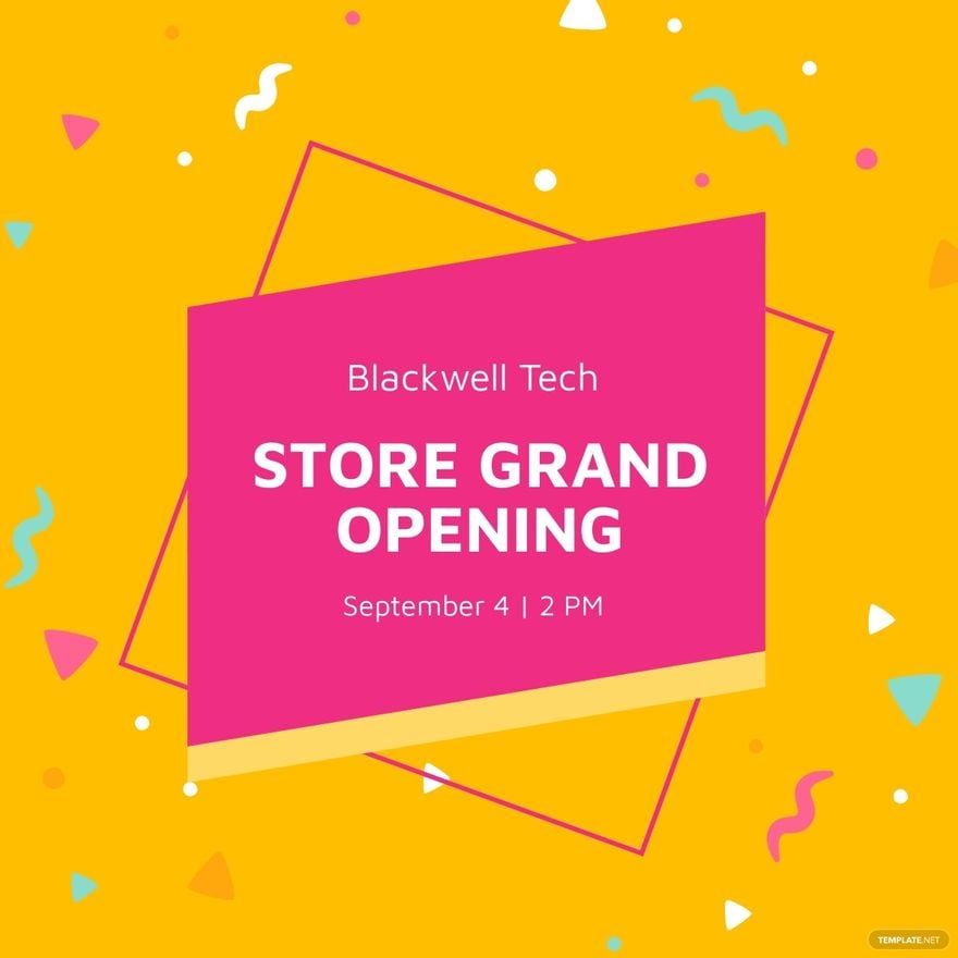 Free Store Grand Opening Linkedin Post Template