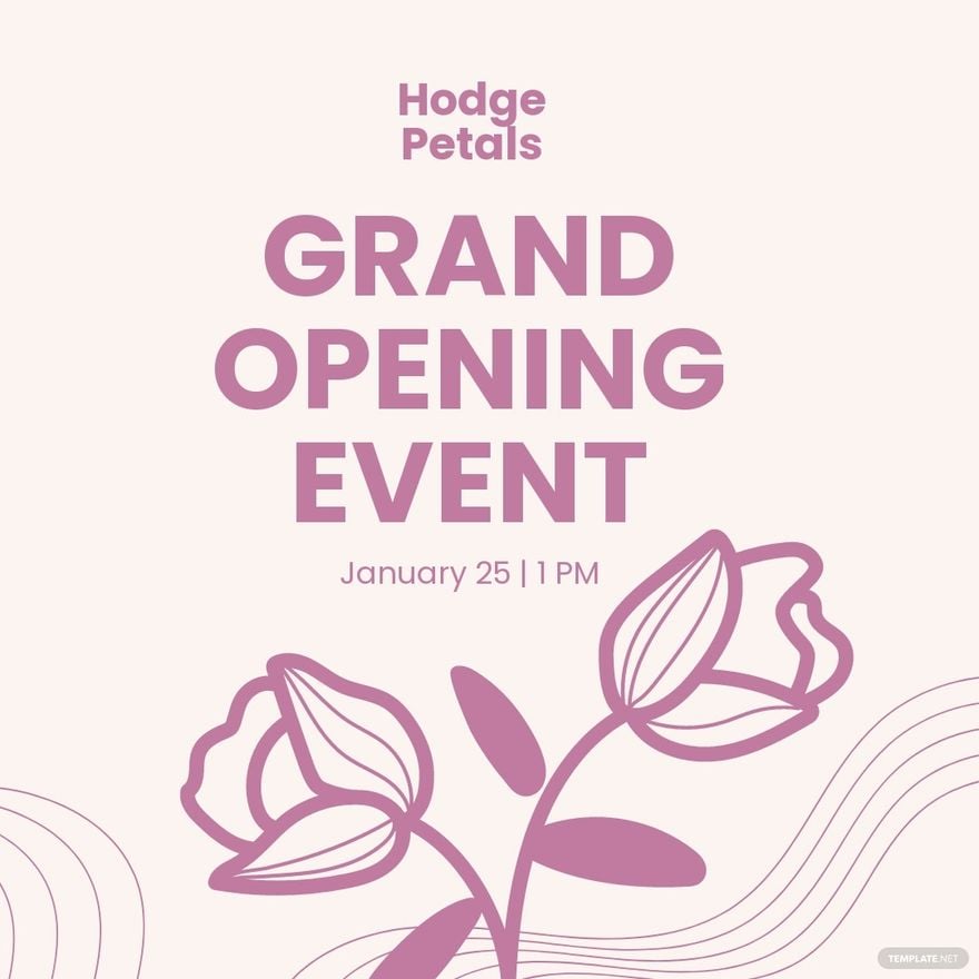 Free Flower Shop Grand Opening Instagram Post Template