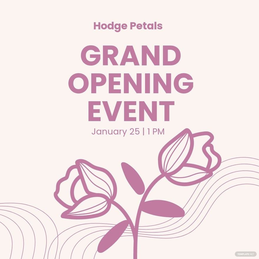 Flower Shop Grand Opening Linkedin Post Template