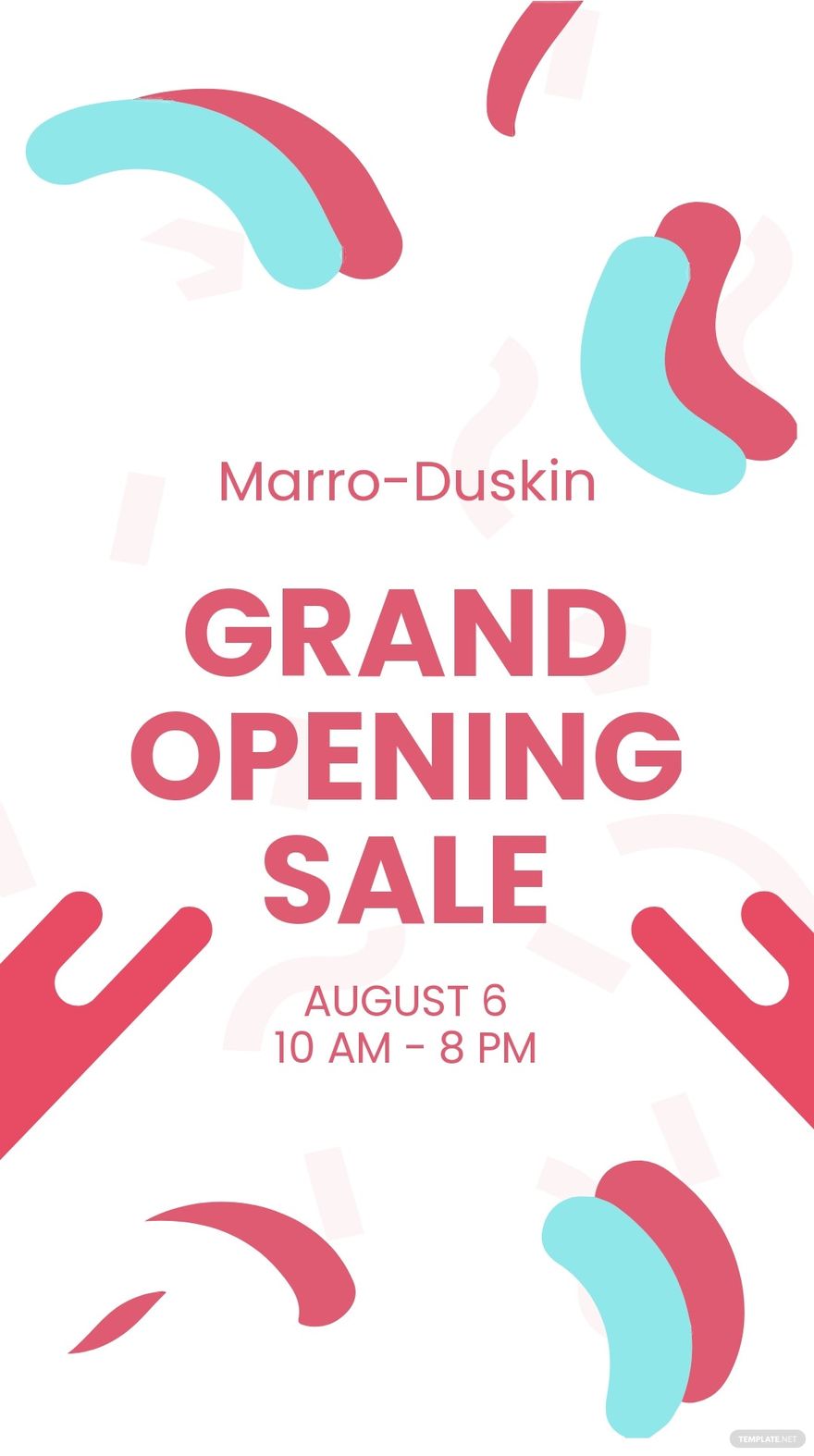 Free Grand Opening Sale Instagram Story Template