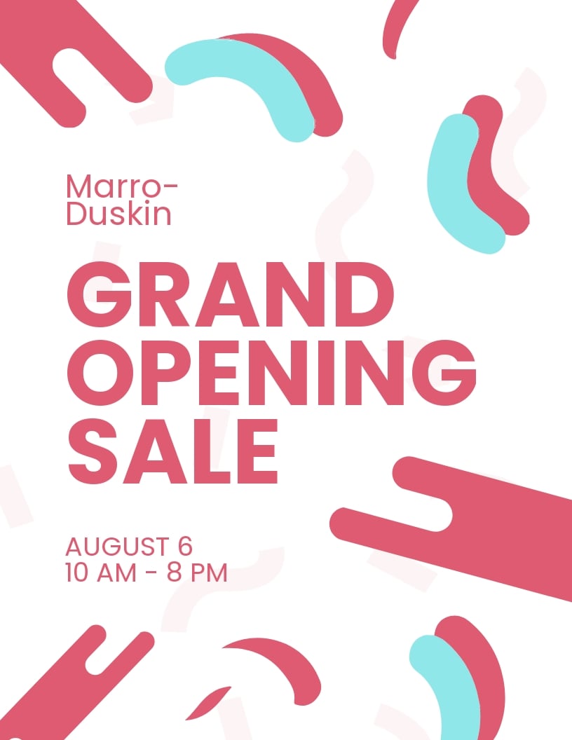 Free Grand Opening Sale Flyer Template