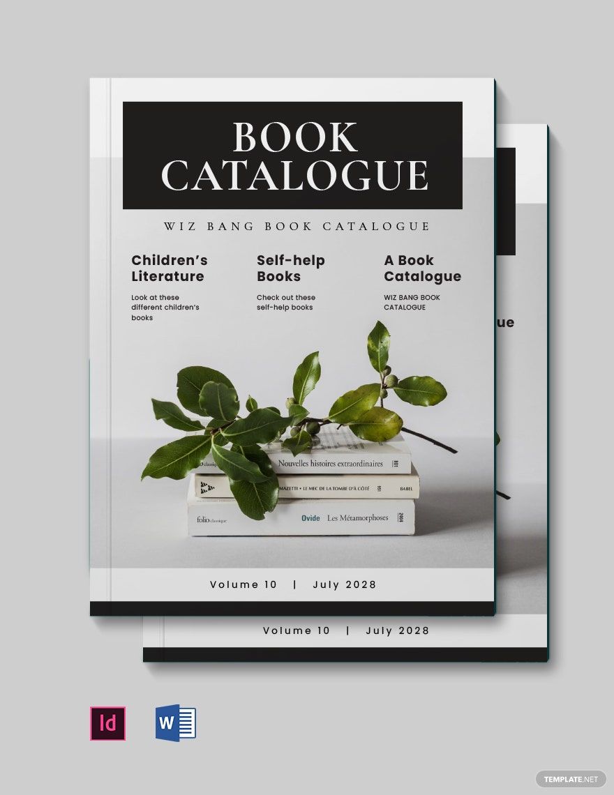 Sample Book Catalogue Template