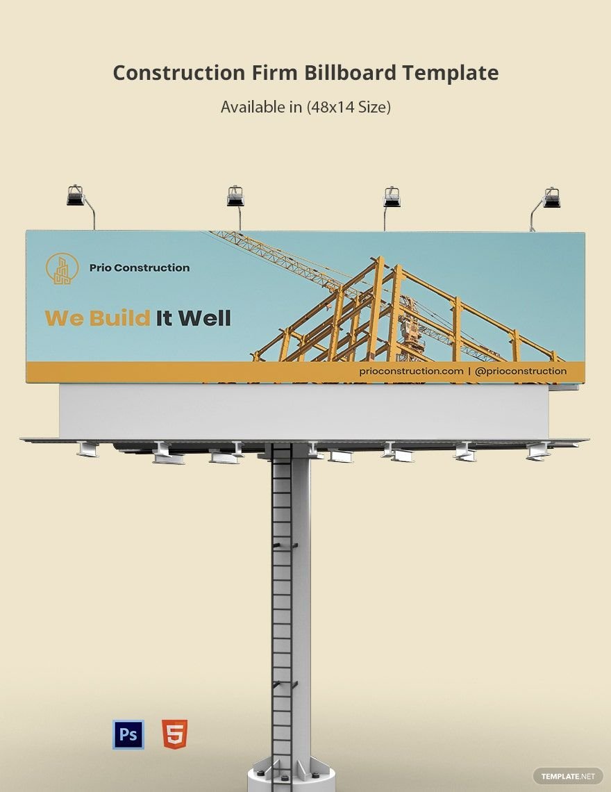 Construction Firm Billboard Template