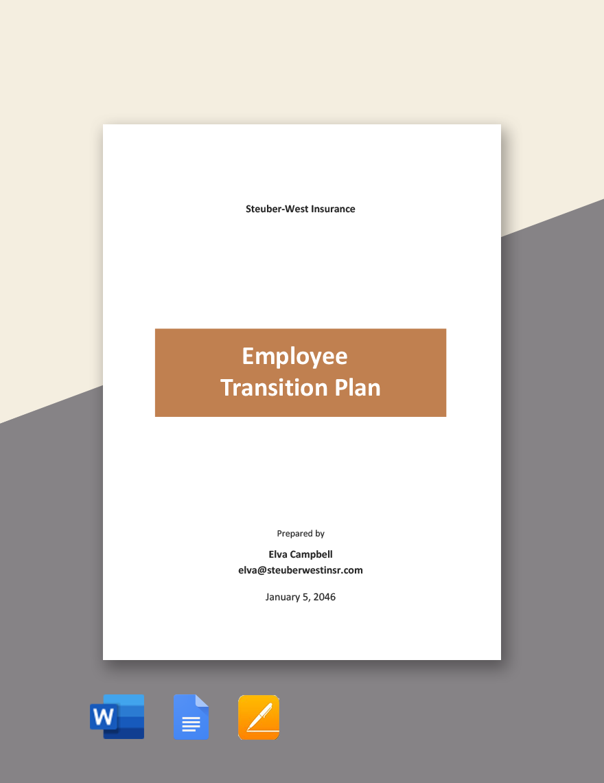 Employee Transition Plan Template