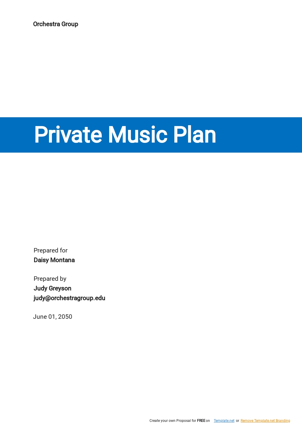 Private Music Lesson Plan Template