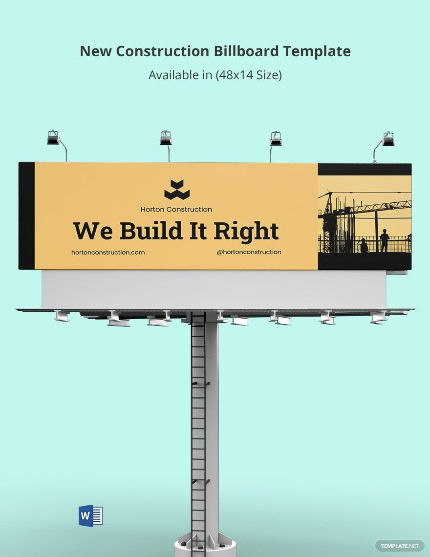 New Construction Billboard Template