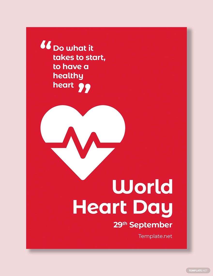 World Heart Day Greeting Card Template