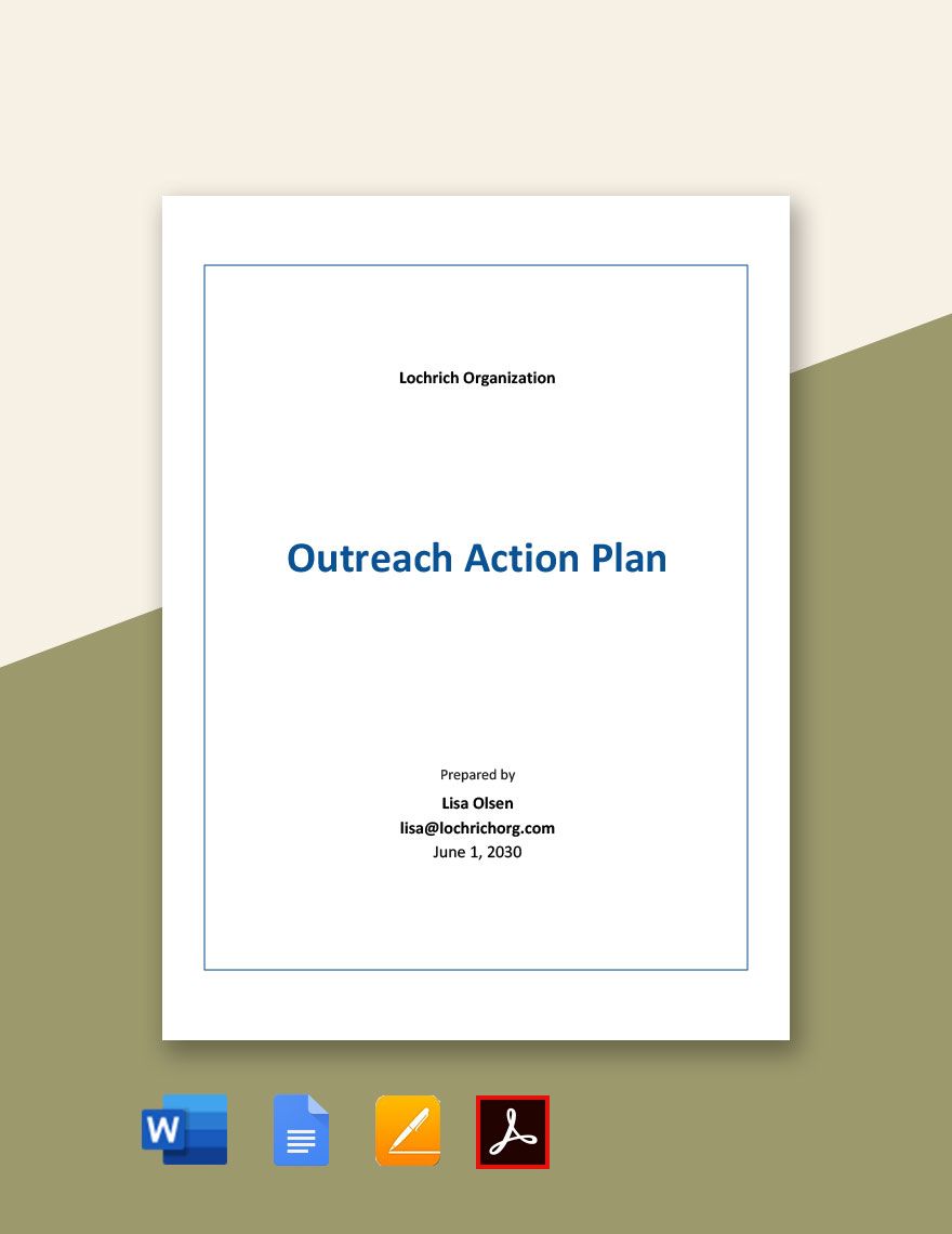 Outreach Action Plan Template