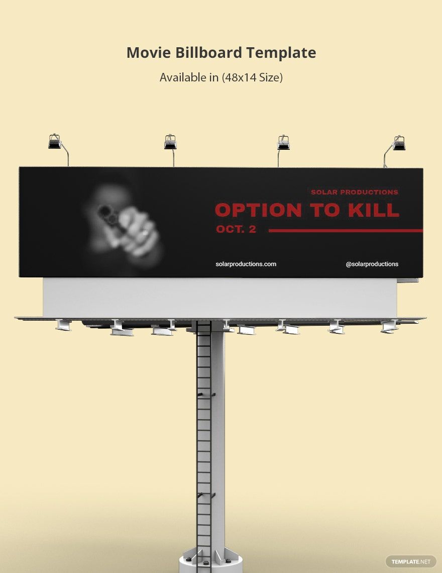 Free Sample Movie Billboard Template in Word, Google Docs, Publisher