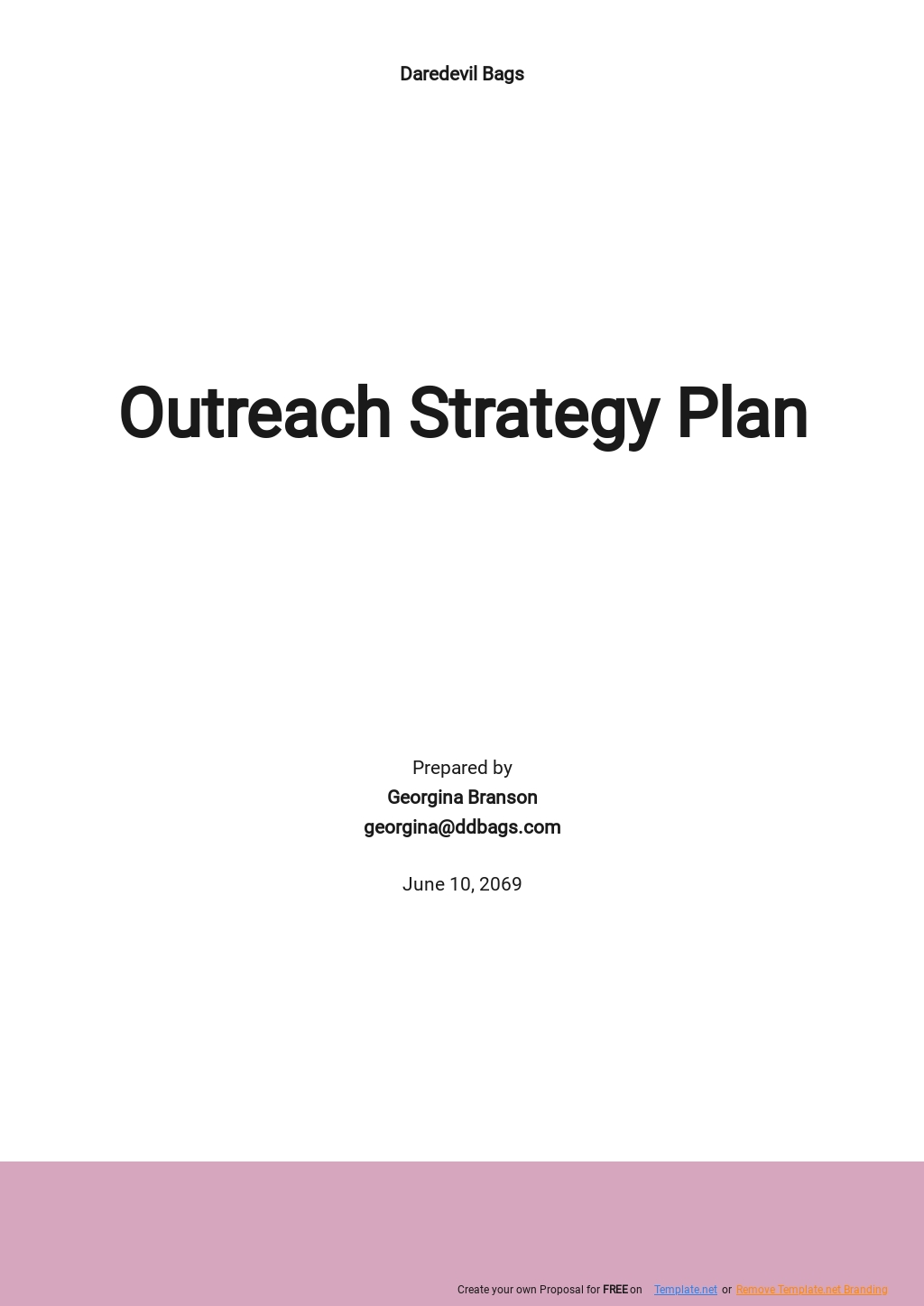 Outreach Strategic Plan Template