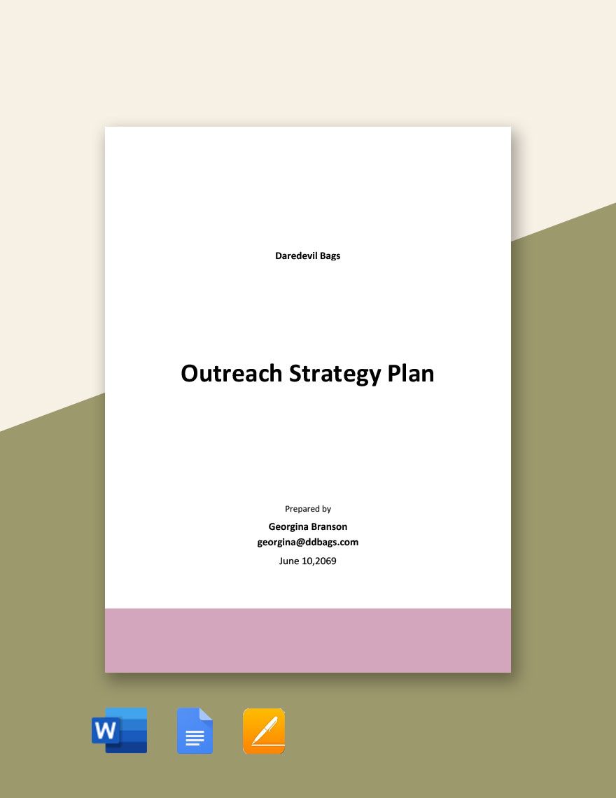 Outreach Strategy Plan Template 