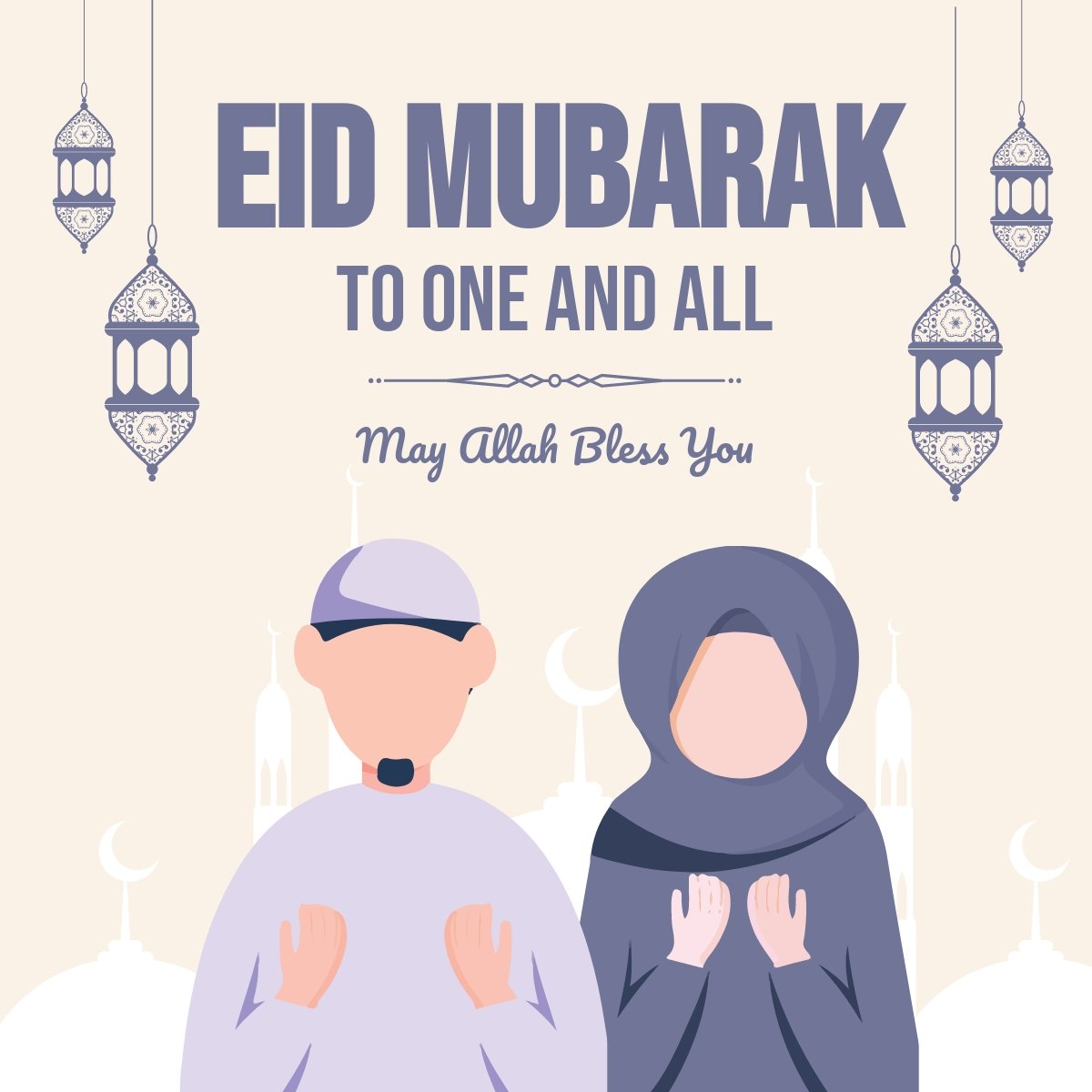 Eid Mubarak Linkedin Post Template