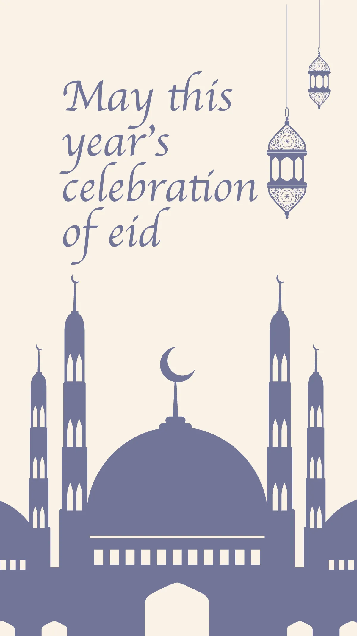 Free Eid Mubarak Instagram Story Template to Edit Online