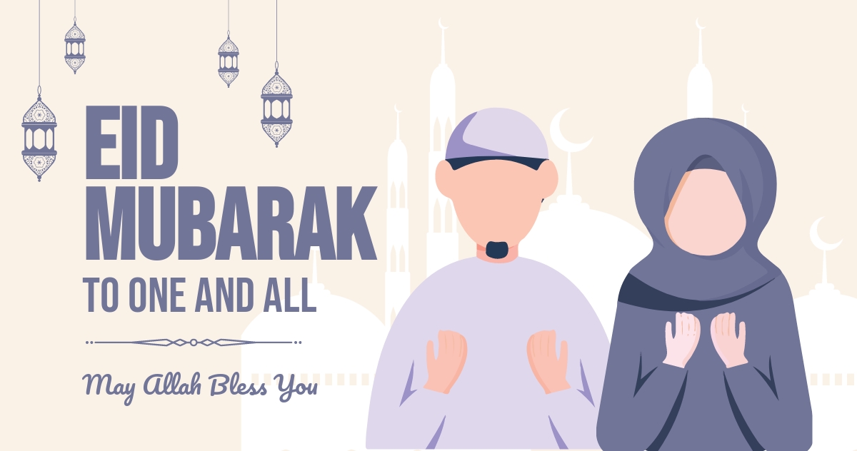 Eid Mubarak Facebook Post Template