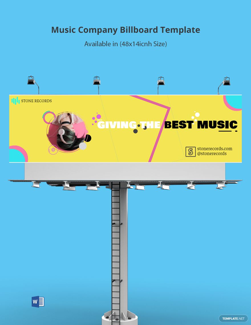 Music Company Billboard Template