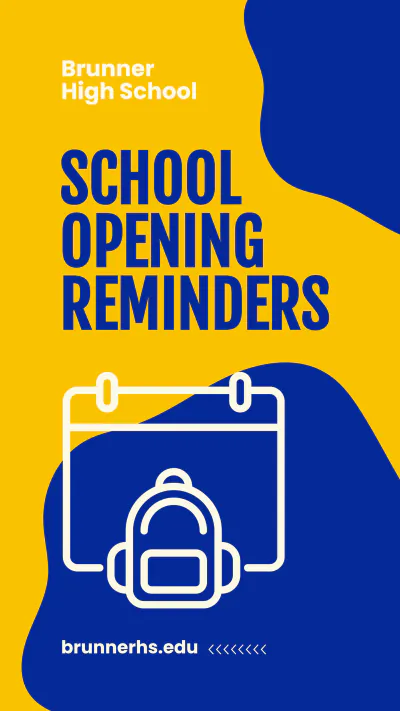 Free Back To School Reminder Instagram Story Template to Edit Online