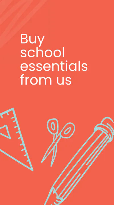 Free Back To School Ad Instagram Story Template to Edit Online