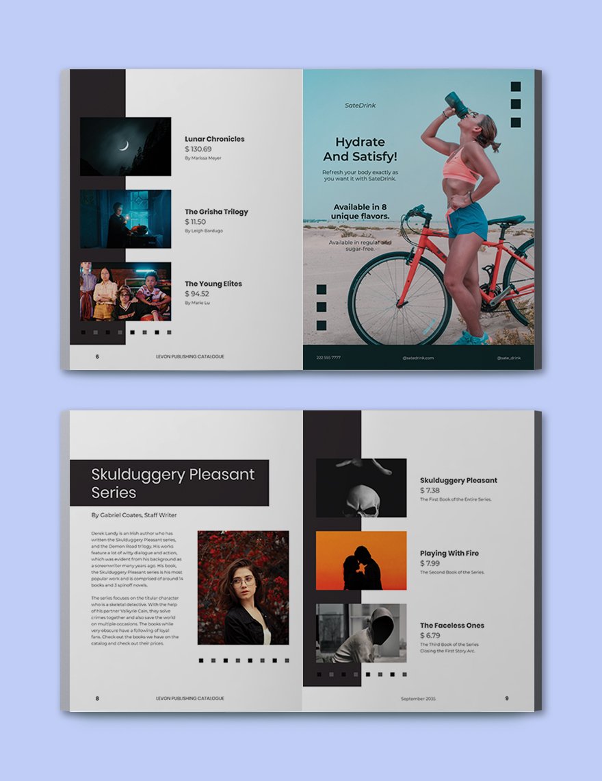 Book Publisher Catalog Template Sample