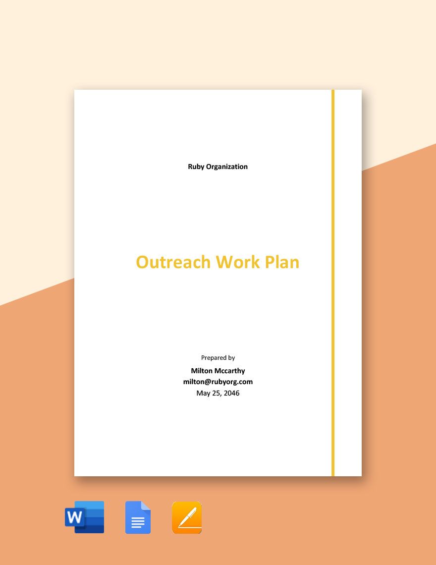 Outreach Work Plan Template