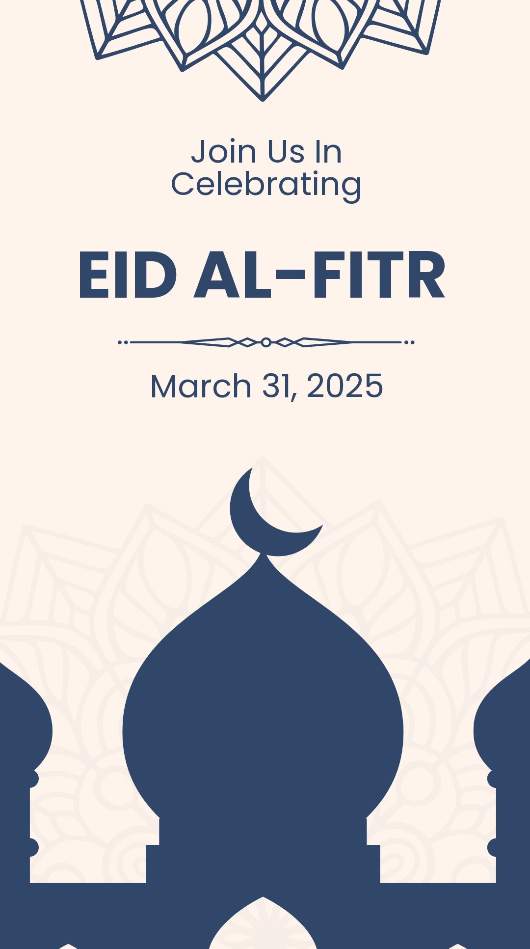 Eid Al Fitr Invitation Instagram Story Template